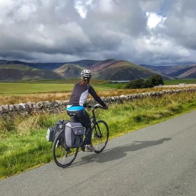 road biking in Scottish scenery