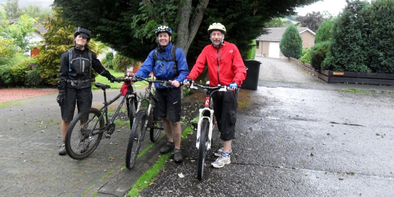 group of cyclists