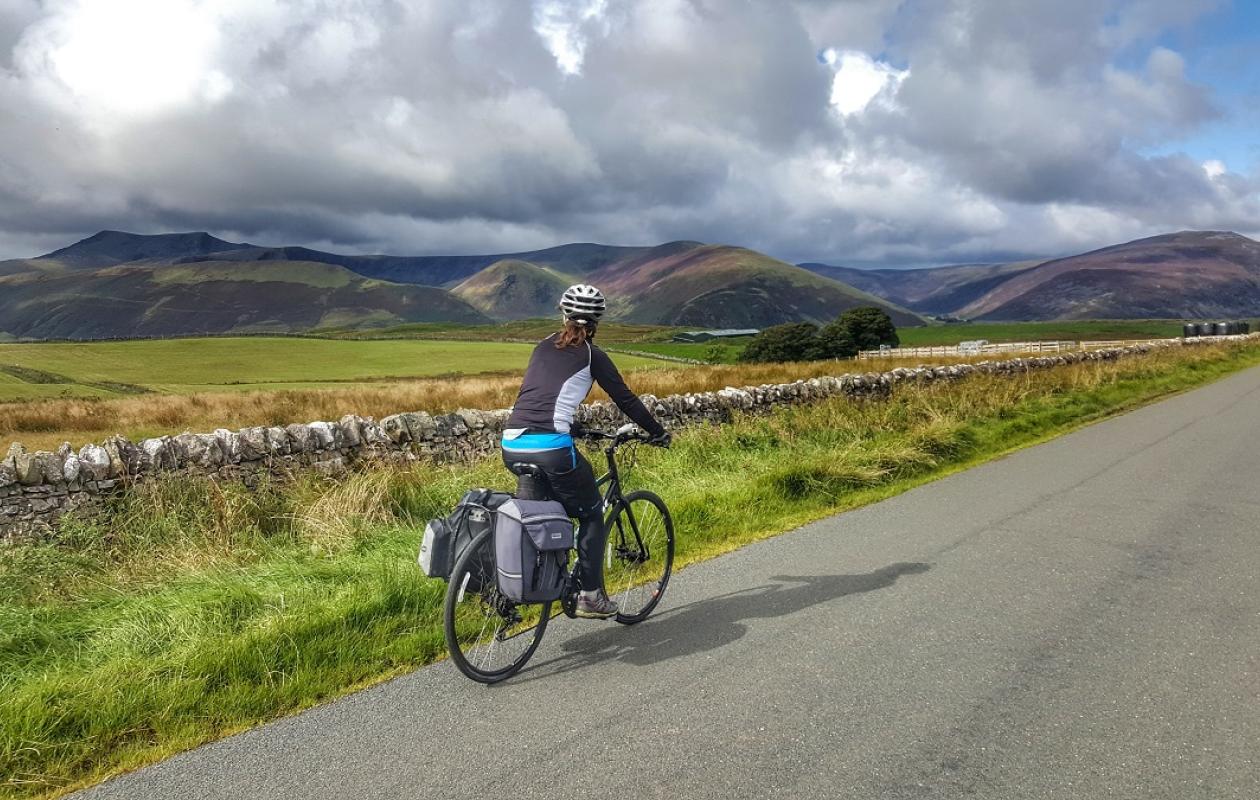 road biking in Scottish scenery