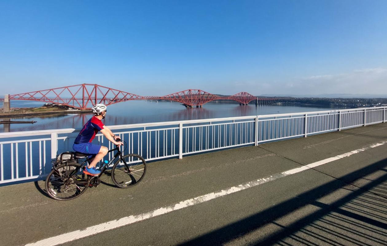 Cycling on the Forth Bridge