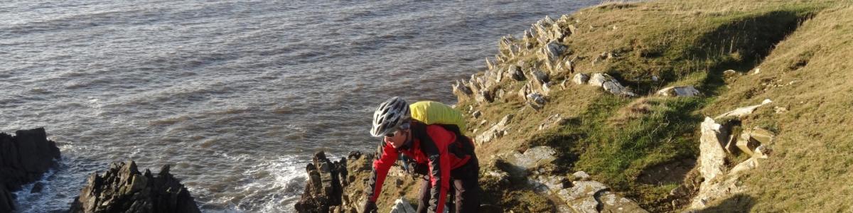 Pete mountain biking in South West Scotland on the Solway Coast