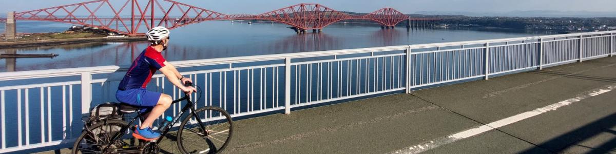 Cycling on the Forth Bridge