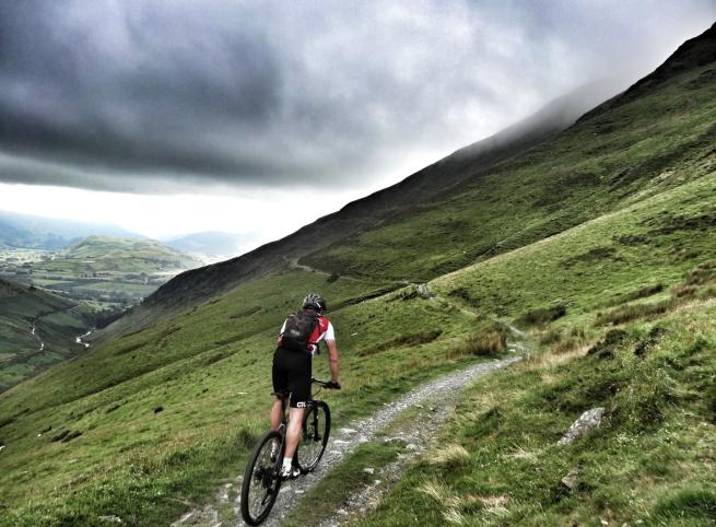 Cycling at Lonscale Fell