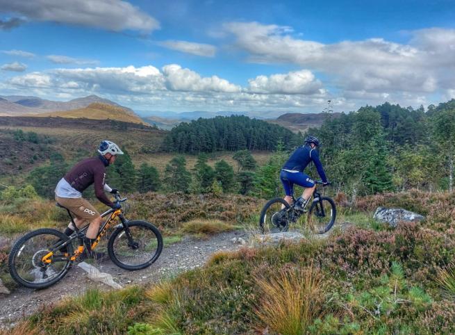 Mountain biking landscape Scotland