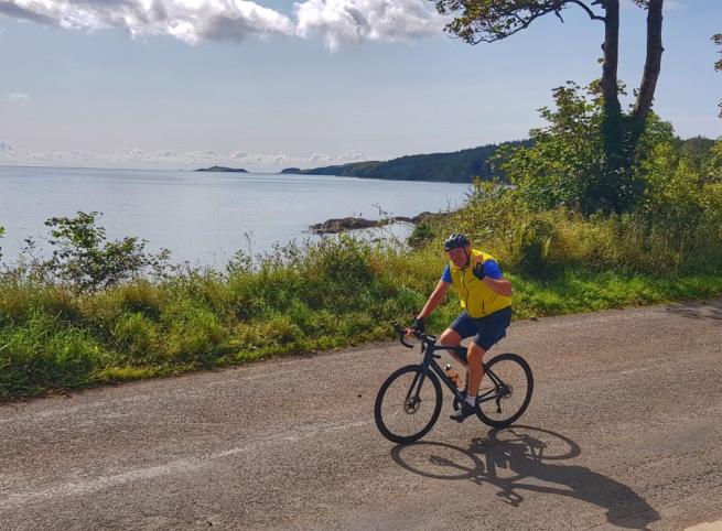 Cycling by the coast