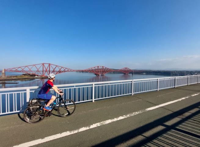 Cycling on the Forth Bridge