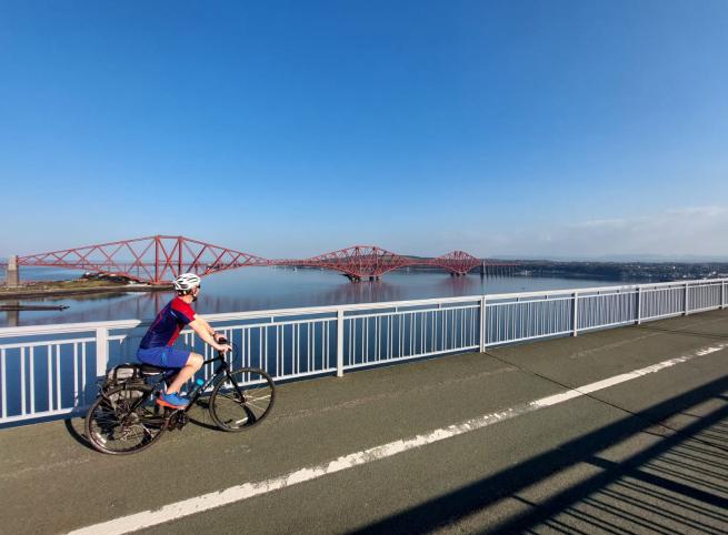 Cycling on the Forth Bridge