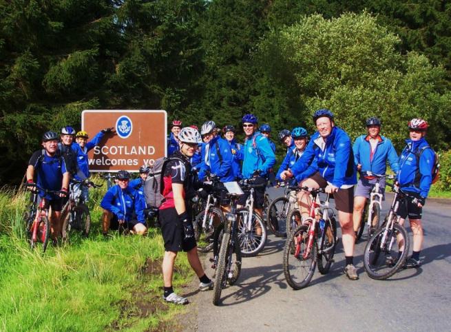 Scotland biking group welcome sign