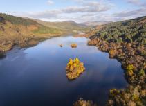 aerial photo loch Chon Trossachs