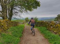 Biking on a country lane