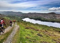 Biking with a lake view