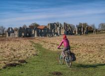 Cycling at Castle Acre Priory