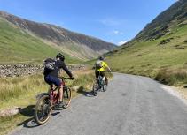 Cycling up Honister Pass