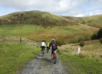 Ladies mountain biking