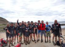 Mountain bikers Tynemouth Beach