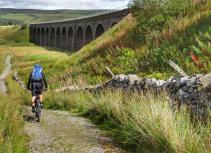 Mountain biking on viaduct trail