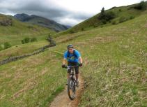 Riding singletrack on the Borrowdale Bash