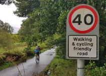 Sign for cycle friendly road