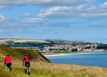 Biking coastal view landscape