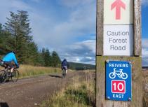 Biking on forest road Reivers Trail