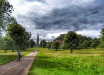 Biking in Fountains Abbey park
