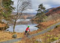 Biking by loch Trool