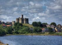 Castle landscape river skyline