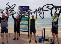 Cycling celebrations at Bridlington beach