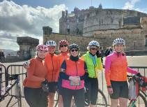 Cycling group Edinburgh castle