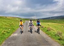 Cycling on narrow country road