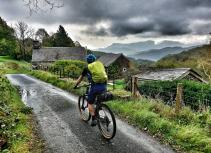 Cycling in rural Welsh Landscape