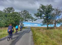 Cyclists on rural road