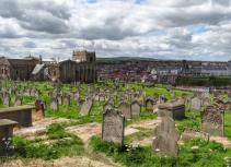 Graveyard overlooking town