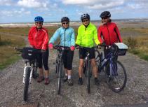 Group cycling coastal path