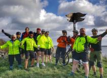 Group of cyclists at end of C2C