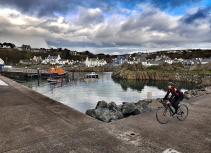 Harbour biker coastal town Portpatrick