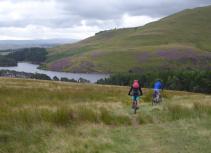 Mountain bike ride lake landscape