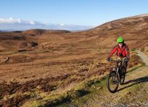 Mountain biking landscape hills
