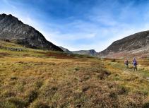 Mountain biking in scenic Welsh landscape
