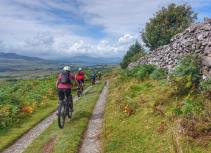 Mountain biking trail landscape