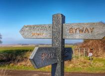 Signpost rural byway Ridgeway