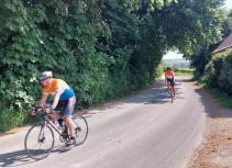 Biking country road summer