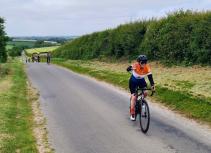 Cycling event rural road